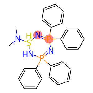 1λ4-1,2,4,6,3,5-Thiatriazadiphosphorin-1-amine, 3,3,5,5-tetrahydro-N,N-dimethyl-3,3,5,5-tetraphenyl- (9CI)
