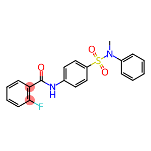 2-fluoro-N-(4-{[methyl(phenyl)amino]sulfonyl}phenyl)benzamide