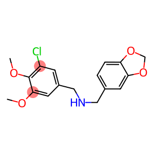 N-(1,3-benzodioxol-5-ylmethyl)-N-(3-chloro-4,5-dimethoxybenzyl)amine