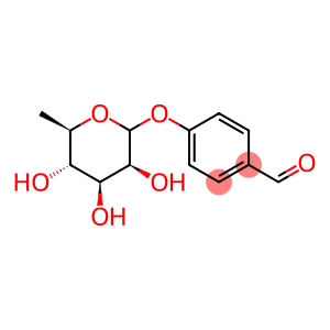 Benzaldehyde, 4-[(6-deoxy-α-L-mannopyranosyl)oxy]-