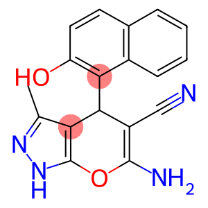 6-AMINO-4-(2-HYDROXY-1-NAPHTHYL)-3-METHYL-1,4-DIHYDROPYRANO[2,3-C]PYRAZOLE-5-CARBONITRILE