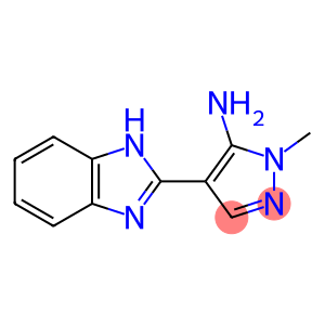 1H-Pyrazol-5-amine, 4-(1H-benzimidazol-2-yl)-1-methyl-