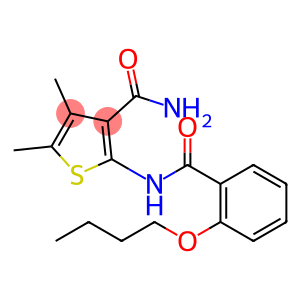 2-[(2-butoxybenzoyl)amino]-4,5-dimethyl-3-thiophenecarboxamide