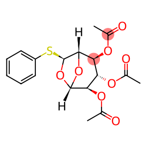 β-D-Glucopyranose, 1,6-anhydro-6-C-(phenylthio)-, triacetate, (6S)- (9CI)