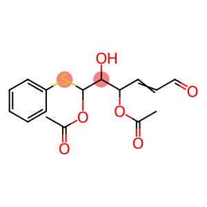 L-threo-Hex-2-enodialdose, 2,3-dideoxy-, 6-(S-phenyl monothioacetal), 4,6-diacetate, (E)-