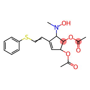 3-Cyclopentene-1,2-diol, 5-(hydroxymethylamino)-4-2-(phenylthio)ethenyl-, 1,2-diacetate, 1S-1.alpha.,2.beta.,4(E),5.beta.-