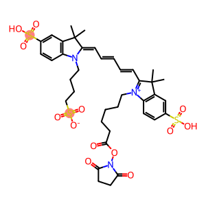 4-{2-[(1E,3E,5E)-5-(1-{6-[(2,5-二氧基-1-吡咯烷基)氧基]-6-氧基己基}-3,3-二甲基-5-磺基-1,3-二氢-2H-吲哚-2-亚基)-1,3-戊二烯-1-基]-3,3-二甲基-5-磺基-3H-吲哚-1-基}-1-丁磺酸酯