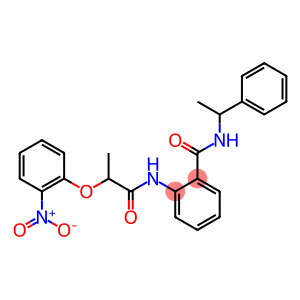 2-{[2-(2-nitrophenoxy)propanoyl]amino}-N-(1-phenylethyl)benzamide