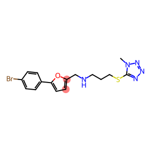 N-{[5-(4-bromophenyl)furan-2-yl]methyl}-3-[(1-methyl-1H-tetrazol-5-yl)sulfanyl]propan-1-amine