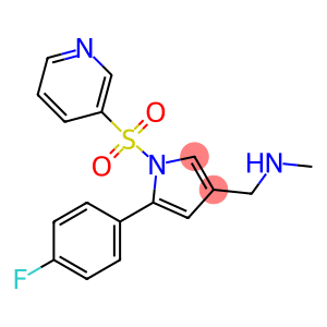 1H-Pyrrole-3-methanamine, 5-(4-fluorophenyl)-N-methyl-1-(3-pyridinylsulfonyl)-