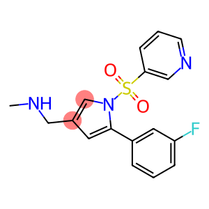 1H-Pyrrole-3-methanamine, 5-(3-fluorophenyl)-N-methyl-1-(3-pyridinylsulfonyl)-