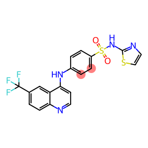 Benzenesulfonamide, N-2-thiazolyl-4-[[6-(trifluoromethyl)-4-quinolinyl]amino]-