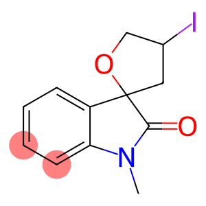 4,5-DIHYDRO-4-IODO-1'-METHYL-SPIRO[FURAN-2(3H),3'-[3H]INDOL]-2'(1'H)-ONE