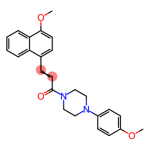 (2E)-3-(4-methoxynaphthalen-1-yl)-1-[4-(4-methoxyphenyl)piperazin-1-yl]prop-2-en-1-one