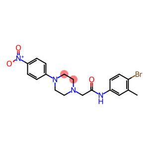 N-(4-BROMO-3-METHYLPHENYL)-2-[4-(4-NITROPHENYL)PIPERAZINO]ACETAMIDE