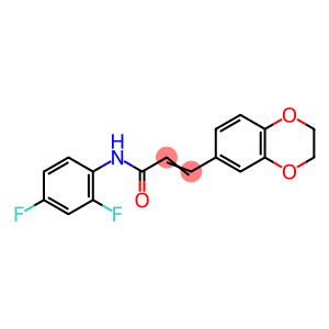 2-Propenamide, N-(2,4-difluorophenyl)-3-(2,3-dihydro-1,4-benzodioxin-6-yl)-