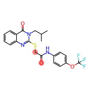 2-[(3-ISOBUTYL-4-OXO-3,4-DIHYDRO-2-QUINAZOLINYL)SULFANYL]-N-[4-(TRIFLUOROMETHOXY)PHENYL]ACETAMIDE
