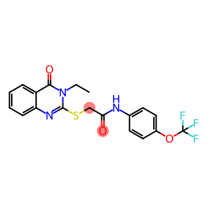 2-[(3-ETHYL-4-OXO-3,4-DIHYDRO-2-QUINAZOLINYL)SULFANYL]-N-[4-(TRIFLUOROMETHOXY)PHENYL]ACETAMIDE