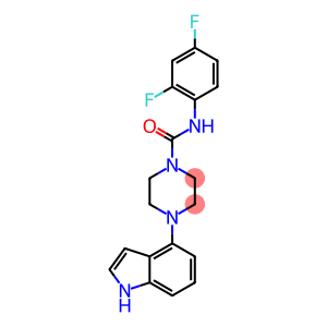 1-Piperazinecarboxamide, N-(2,4-difluorophenyl)-4-(1H-indol-4-yl)-