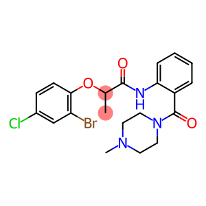 Propanamide, 2-(2-bromo-4-chlorophenoxy)-N-[2-[(4-methyl-1-piperazinyl)carbonyl]phenyl]-