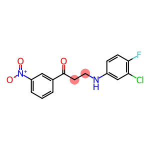 3-(3-CHLORO-4-FLUOROANILINO)-1-(3-NITROPHENYL)-1-PROPANONE