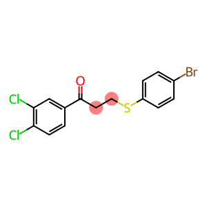 1-Propanone, 3-[(4-bromophenyl)thio]-1-(3,4-dichlorophenyl)-