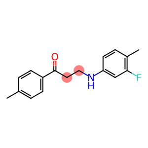 3-(3-FLUORO-4-METHYLANILINO)-1-(4-METHYLPHENYL)-1-PROPANONE