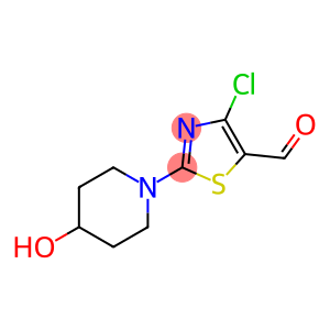 5-Thiazolecarboxaldehyde, 4-chloro-2-(4-hydroxy-1-piperidinyl)-