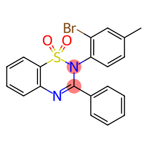 2H-1,2,4-Benzothiadiazine, 2-(2-bromo-4-methylphenyl)-3-phenyl-, 1,1-dioxide