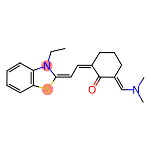 CYCLOHEXANONE, 2-[(DIMETHYLAMINO)METHYLENE]-6-[(3-ETHYL-2(3H)-BENZOTHIAZOLYLIDENE)ETHYLIDENE]-