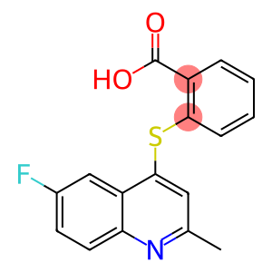 Benzoic acid, 2-[(6-fluoro-2-methyl-4-quinolinyl)thio]-