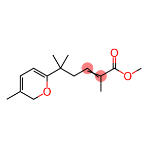 2-Hexenoic acid, 2,5-dimethyl-5-(3-methyl-2H-pyran-6-yl)-, methyl ester