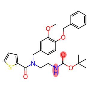 Carbamic acid, [2-[[[3-methoxy-4-(phenylmethoxy)phenyl]methyl](2-thienylcarbonyl)amino]ethyl]-, 1,1-dimethylethyl ester (9CI)