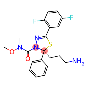 (2S)-2-(3-Aminopropyl)-5-(2,5-difluorophenyl)-N-methoxy-N-methyl-2-phenyl-1,3,4-thiadiazole-3(2H)-carboxamide