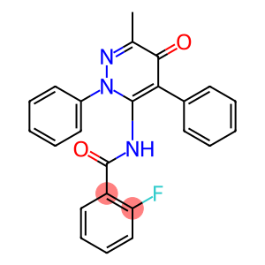 2-fluoro-N-(6-methyl-5-oxo-2,4-diphenyl-2,5-dihydro-3-pyridazinyl)benzamide