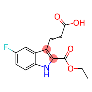 ETHYL 3-(2-CARBOXY-VINYL)-5-FLUORO-1H-INDOLE-2-CARBOXYLATE