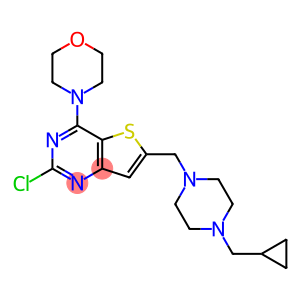 4-(2-Chloro-6-((4-(cyclopropylmethyl)piperazin-1-yl)methyl)thieno[3,2-d]pyrimidin-4-yl)morphol