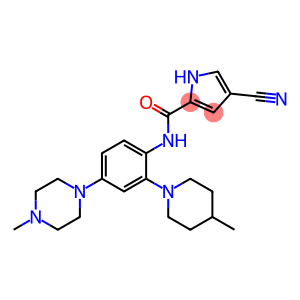 4-Cyano-N-[4-(4-methyl-1-piperazinyl)-2-(4-methyl-1-piperidinyl)phenyl]-1H-pyrrole-2-carboxamide