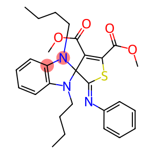 (Z)-DIMETHYL 1,3-DIBUTYL-2'-(PHENYLIMINO)-1,3-DIHYDRO-2'H-SPIRO[BENZO[D]IMIDAZOLE-2,3'-THIOPHENE]-4',5'-DICARBOXYLATE