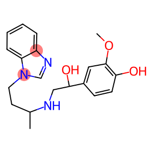 4-Hydroxy-3-methoxy-α-[[[3-(1H-benzimidazol-1-yl)-1-methylpropyl]amino]methyl]benzenemethanol