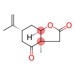 2-(1(R)-Methyl-2-oxo-4(R)-isopropenyl-6(R)-hydroxycyclohexyl)acetic      acid-γ-lactone