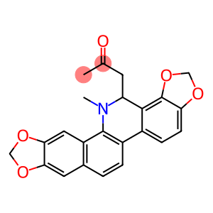 2-Propanone, 1-(13,14-dihydro-13-methyl[1,3]benzodioxolo[5,6-c]-1,3-dioxolo[4,5-i]phenanthridin-14-yl)-