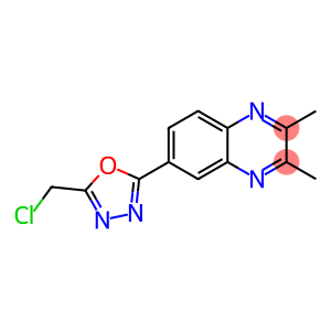 6-[5-(CHLOROMETHYL)-1,3,4-OXADIAZOL-2-YL]-2,3-DIMETHYLQUINOXALINE