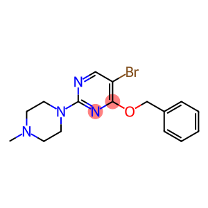 4-BENZYLOXY-5-BROMO-2-(4-METHYLPIPERAZIN-1-YL)-PYRIMIDINE