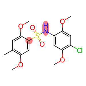 N-(4-chloro-2,5-dimethoxyphenyl)-2,5-dimethoxy-4-methylbenzenesulfonamide