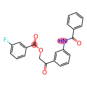 2-[3-(benzoylamino)phenyl]-2-oxoethyl 3-fluorobenzoate