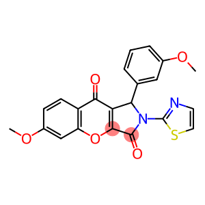 6-methoxy-1-(3-methoxyphenyl)-2-(1,3-thiazol-2-yl)-1,2-dihydrochromeno[2,3-c]pyrrole-3,9-dione