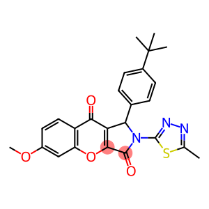 [1]Benzopyrano[2,3-c]pyrrole-3,9-dione, 1-[4-(1,1-dimethylethyl)phenyl]-1,2-dihydro-6-methoxy-2-(5-methyl-1,3,4-thiadiazol-2-yl)-