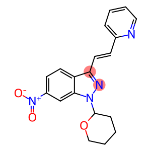 (E)-6-nitro-3-(2-(pyridin-2-yl)vinyl)-1-(tetrahydro-2H-pyran-2-yl)-1H-indazole