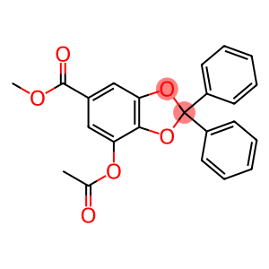 1,3-Benzodioxole-5-carboxylic acid, 7-(acetyloxy)-2,2-diphenyl-, methyl ester